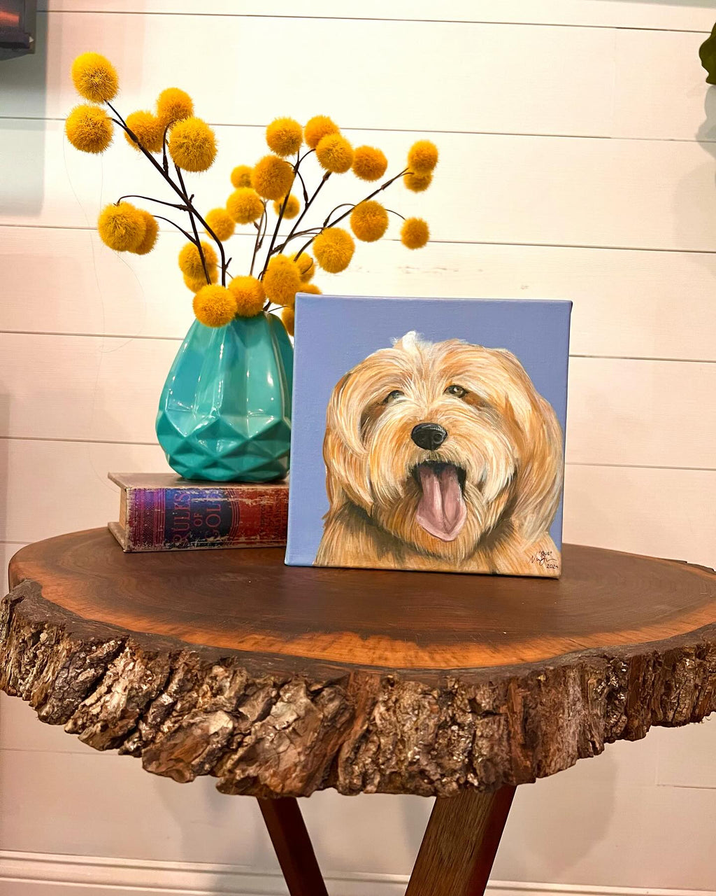 The Classic Lou Portrait- Custom, hand-painted pet portrait