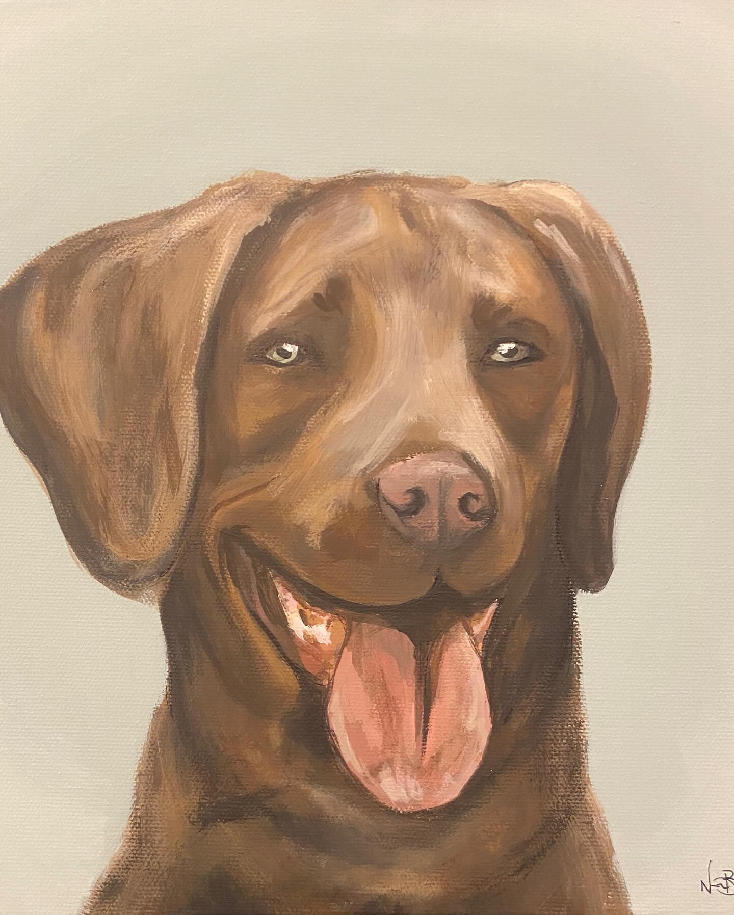 The Classic Lou Portrait- Custom, hand-painted pet portrait