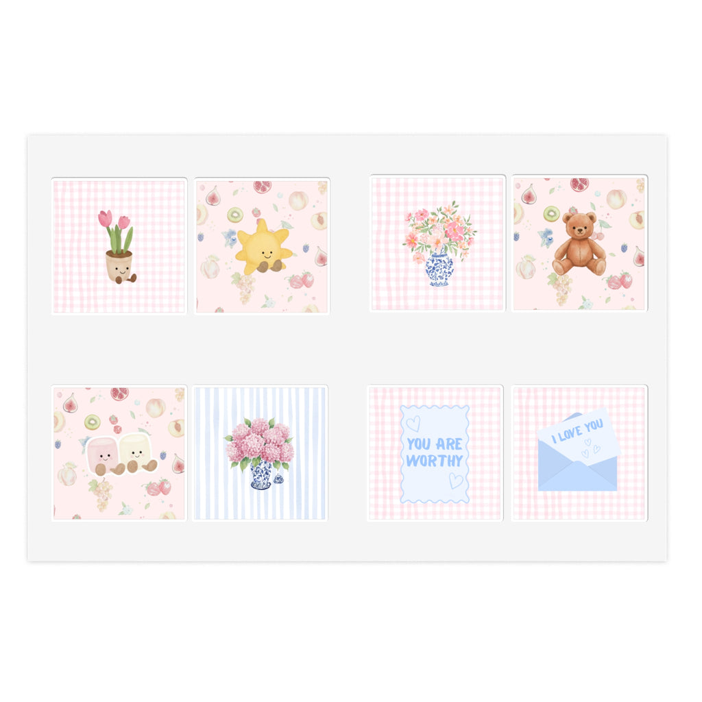 Lovely & Floral Sticker Sheet - 8 Count