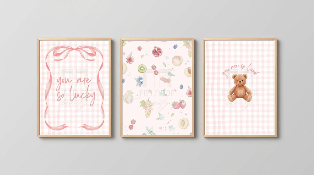 Lucky & Loved - Digital Prints, Set of 3