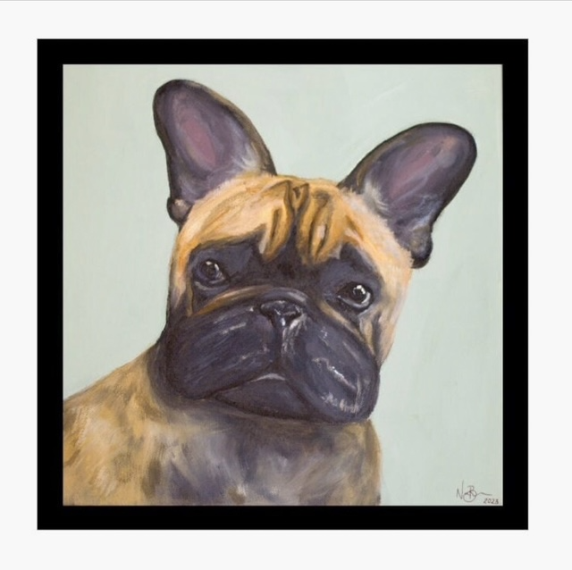 The Classic Lou Portrait- Custom, hand-painted pet portrait